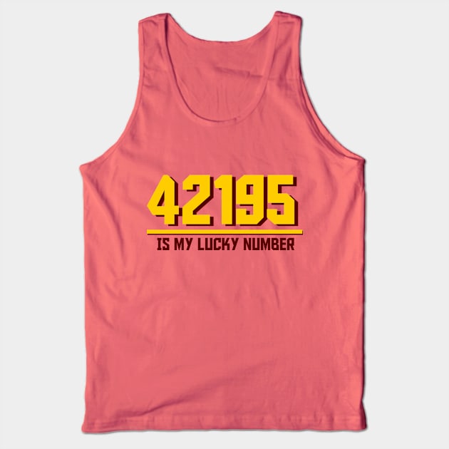 Marathon lucky number Tank Top by Runrestrepeat